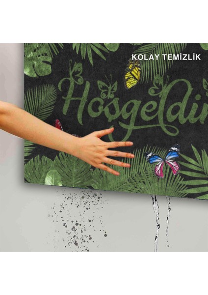 Kelebekli Hoşgeldiniz Kapı Önü Paspası indirimleri