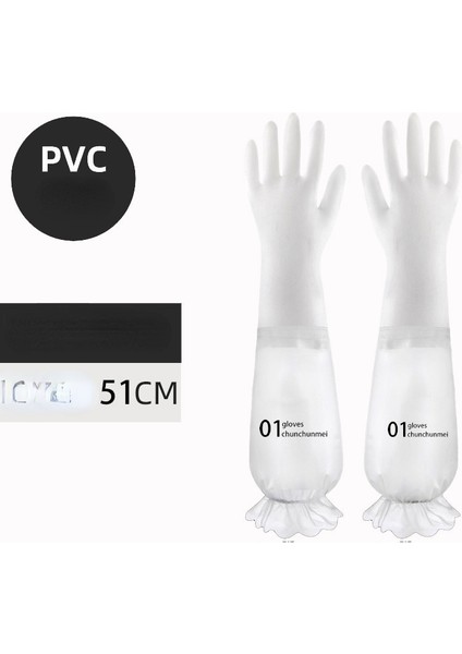 Dalga Tarzı M8.1-9 Kadın Kış Iş Eldiveni Ev Işleri Mutfak Dayanıklı Yıkama Kauçuk Bulaşık Yıkama Süet Su Geçirmez (Yurt Dışından)