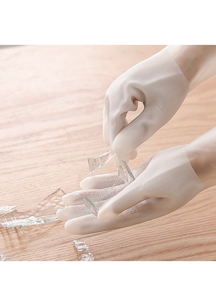 Dalga Tarzı M8.1-9 Kadın Kış Iş Eldiveni Ev Işleri Mutfak Dayanıklı Yıkama Kauçuk Bulaşık Yıkama Süet Su Geçirmez (Yurt Dışından) indirimleri