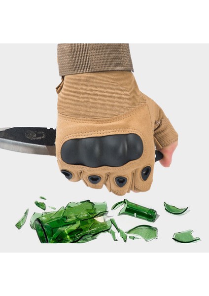 Yeşil Stil Xl Boyutu Güvenlik Askeri Savaş Eldivenleri Paintball Taktik Atış Av Yarım Parmak Nefes Alabilen Eldivenler Anti Kesici Açık Hava Binicilik Sporları (Yurt Dışından) modelleri