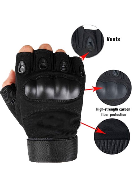 Yeşil Stil Xl Boyutu Güvenlik Askeri Savaş Eldivenleri Paintball Taktik Atış Av Yarım Parmak Nefes Alabilen Eldivenler Anti Kesici Açık Hava Binicilik Sporları (Yurt Dışından) indirimleri