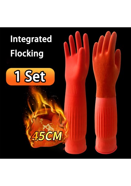 1 Çift Tarzı L Boyutu Kalın Bulaşık Eldiveni Ev Işleri Temizlik Kış Sıcak Lateks Eldiven Mutfak Aksesuarları Polar Eldiven 45 cm Uzun 1 Çift (Yurt Dışından) fiyatları