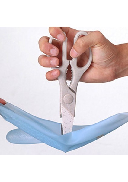 Mavi-Sıkı Tarzı Dayanıklı Su Geçirmez Elastik Silikon Eldiven Premium Tekrarlanabilir Kauçuk Eldiven Ev Mutfak Temizlik Eldiveni (Yurt Dışından) fırsatları