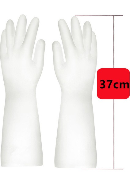 37CM Tarzı L Boyutu Yeni Dayanıklı Kalınlaştırılmış Nitril Ev Eldiveni Ev Işleri Temiz Mutfak Bulaşık Eldiveni Çamaşır Yıkama Su Geçirmez Kauçuk Eldiven (Yurt Dışından)