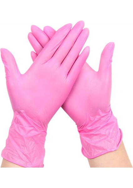 150G Pembe Eldiven Tarzı L Boyutu Tek Kullanımlık Nitril Eldiven Bahçe Iş Eldiveni Su Geçirmez ve Yağ Geçirmez Mutfak Bulaşık Ev Temizlik Araçları (Yurt Dışından)