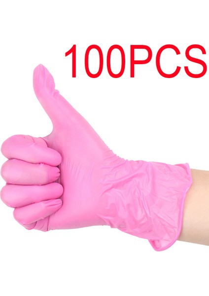 150G Pembe Eldiven Tarzı L Boyutu Tek Kullanımlık Nitril Eldiven Bahçe Iş Eldiveni Su Geçirmez ve Yağ Geçirmez Mutfak Bulaşık Ev Temizlik Araçları (Yurt Dışından)