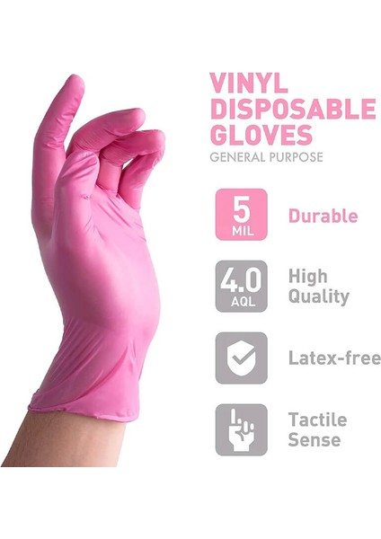 150G Pembe Eldiven Tarzı L Boyutu Tek Kullanımlık Nitril Eldiven Bahçe Iş Eldiveni Su Geçirmez ve Yağ Geçirmez Mutfak Bulaşık Ev Temizlik Araçları (Yurt Dışından)