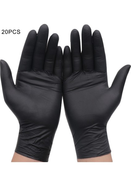 Siyah Stil S Beden Siyah Tek Kullanımlık Eldiven Lateks Ev Temizliği Yemek Kauçuk Bahçe Eldiveni Sol ve Sağ El Için Evrensel (Yurt Dışından)