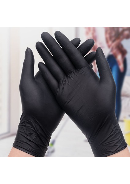Siyah Stil S Beden Siyah Tek Kullanımlık Eldiven Lateks Ev Temizliği Yemek Kauçuk Bahçe Eldiveni Sol ve Sağ El Için Evrensel (Yurt Dışından) modelleri