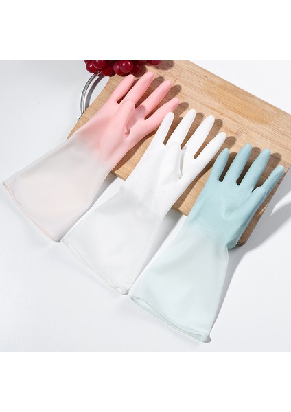 Mavi Stil M Boyutu Silikon Temizlik Eldiveni Bulaşık Eldiveni Sünger Bulaşık Yıkama Lastik Eldiven Temizlik Araçları Mutfak Eldiveni (Yurt Dışından) modelleri