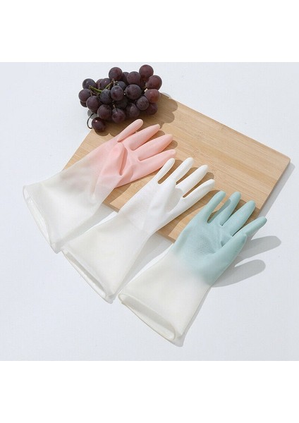 Beyaz Stil M Boyutu 1 Çift Bulaşık Yıkama Eldiveni Ev Temizliği Mutfak Dayanıklı Lateks Yıkama Kıyafetler Kauçuk Bulaşık Yıkama Ev Işleri (Yurt Dışından) indirimleri