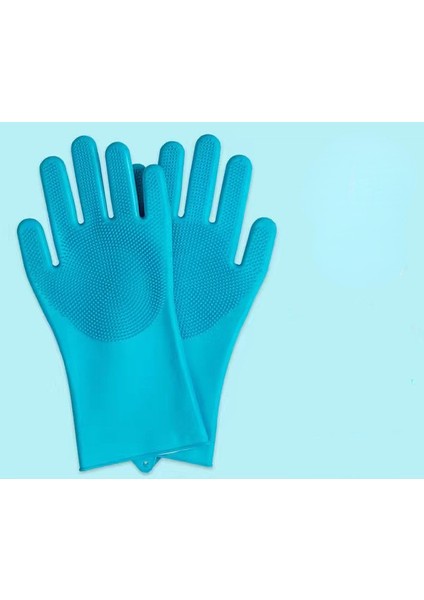 Kırmızı Stil Yastıklı Stil Evde Çok Fonksiyonlu Silikon Temizlik Eldiveni Bulaşık Fırçası Temizlik Tanrıları Yapışmaz Yağ Yalıtımı Anti-Yakma (Yurt Dışından)