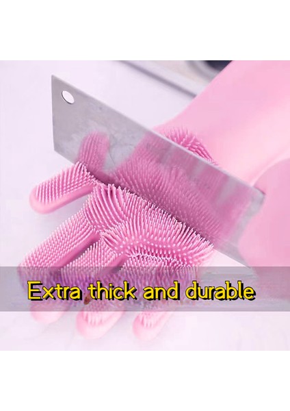 Kırmızı Stil Yastıklı Stil Evde Çok Fonksiyonlu Silikon Temizlik Eldiveni Bulaşık Fırçası Temizlik Tanrıları Yapışmaz Yağ Yalıtımı Anti-Yakma (Yurt Dışından) modelleri