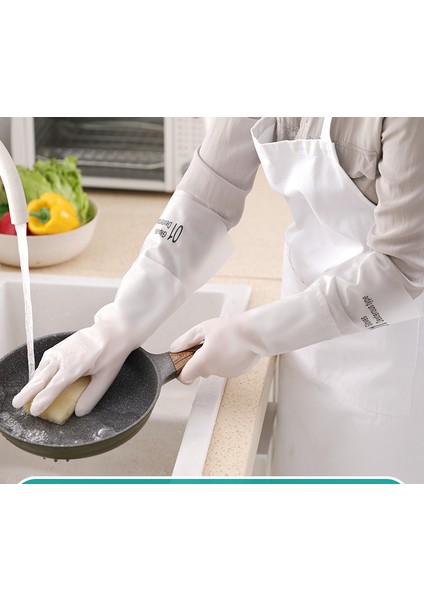 No.1 Stili S Beden Kadın Su Geçirmez Kauçuk Lateks Bulaşık Eldiveni Mutfak Dayanıklı Temizlik Ev Işleri Bulaşık Yıkama Araçları (Yurt Dışından)