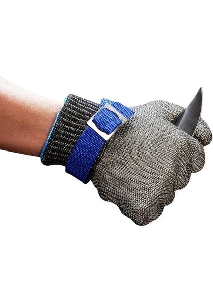 Tel Eldiven 1 Adet Tarzı Xl Boyutu Paslanmaz Çelik Sınıfı 5 Kesilmeye Karşı Dayanıklı Et Kesme Bahçe El Koruma Iş Güvenliği Çelik Tel Eldiven (Yurt Dışından)