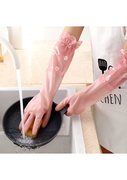No.10 Stili S Beden Kadın Su Geçirmez Kauçuk Lateks Bulaşık Eldiveni Mutfak Dayanıklı Temizlik Ev Işleri Bulaşık Yıkama Araçları (Yurt Dışından) fırsatları