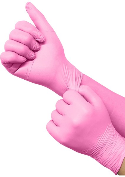 150GPEMBE Eldiven Tarzı S Beden Tek Kullanımlık Pembe Nitril Eldiven Lateks Ücretsiz Su Geçirmez Anti Statik Dayanıklı Çok (Yurt Dışından)