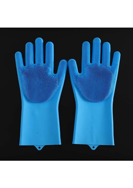 Mavi Stil 165G Sihirli Silikon Bulaşık Eldiveni Mutfak Kauçuk Sünger Temizlik Eldiveni Isı Yalıtımı Dayanıklı Mutfak Ev Aletleri (Yurt Dışından)