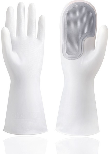 No.7 Tarzı 32CM Çok Fonksiyonlu Sihirli Fırça Bulaşık Eldiveni Lastik Mutfak Ev Işleri Temizlik Silikon Su Geçirmez Eldiven (Yurt Dışından)