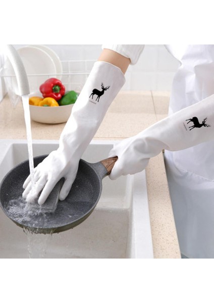 Kuş Stili L Boyutu Kadın Su Geçirmez Kauçuk Lateks Bulaşık Eldiveni Mutfak Dayanıklı Temizlik Ev Işleri Bulaşık Yıkama Araçları (Yurt Dışından) fırsatları
