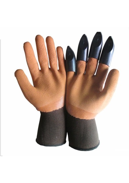 23CM 4pençe Tarzı Bahçe Eldiveni Tırnaklı Ekim Kazma Koruyucu Kauçuk Eldiven Nefes Alabilen Su Geçirmez Diken-Geçirmez Geçirgen Ev Lab (Yurt Dışından)