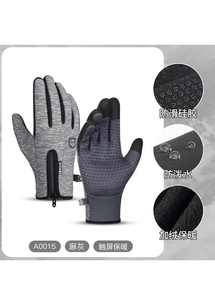 SS15 Tarzı Xl Boyutu 2023 Yeni Erkek ve Kadın Dokunmatik Ekran Eldiveni Kış Sıcak Tüm Parmak Eldiven Bisiklet Kayak Açık Kamp Yürüyüş Motosiklet (Yurt Dışından)