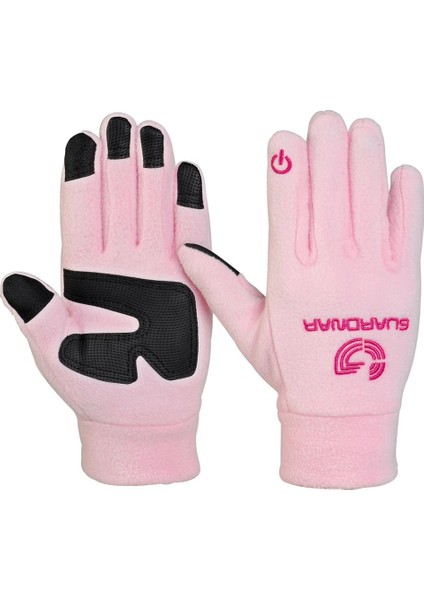 Pembe Tarzı Erkekler Kış Modası Rahat Eldiven Kalın Sıcak Polar Polar Dokunmatik Ekran Yama Iç Astar Polar Yumuşak Bayan Bay Outdoor Eldivenler (Yurt Dışından)