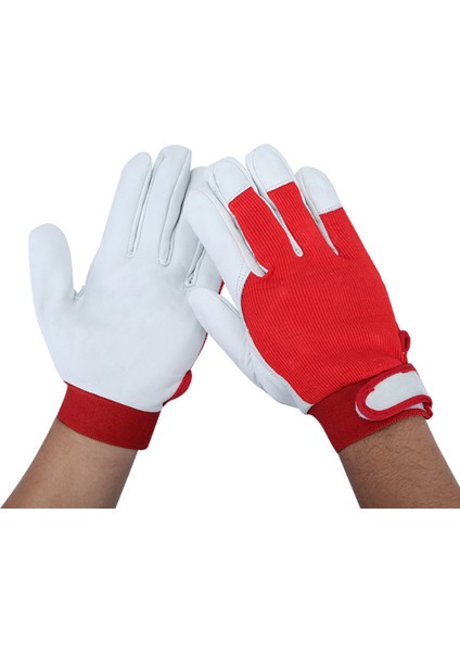 Mekanik Iş Eldivenleri Iş Güvenliği Kaynak Eldiveni Deri Sürücüsü Motosiklet Bahçe Inşaat Testere Koruyucu Eldiven (Yurt Dışından)