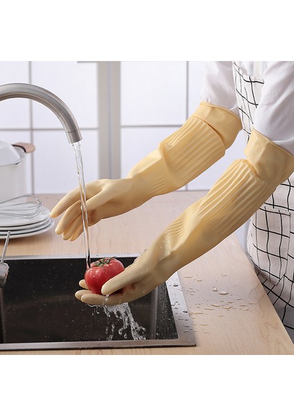 45CM Kırmızı Tarzı M Boyutu 1 Çift Uzun Süreli Bulaşık Yıkama Temizlik Eldiveni Silikon Kauçuk Bulaşık Yıkama Eldiveni Ev Temizleyici Mutfak Temizleme Aracı (Yurt Dışından) fırsatları
