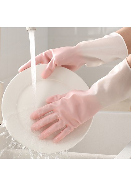 Sarı-1 Çift Tarzı L Boyutu Silikon Temizlik Eldivenleri Bulaşık Yıkama Temizlik Eldiveni Sünger Bulaşık Yıkama Eldiveni Temizlik Araçları - 2'li Paket (Yurt Dışından) modelleri