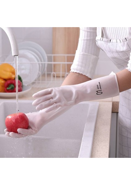 D Tarzı M Boyutu Kadın Su Geçirmez Kauçuk Lateks Bulaşık Eldiveni Mutfak Dayanıklı Temizlik Ev Işleri Bulaşık Yıkama Araçları (Yurt Dışından) modelleri