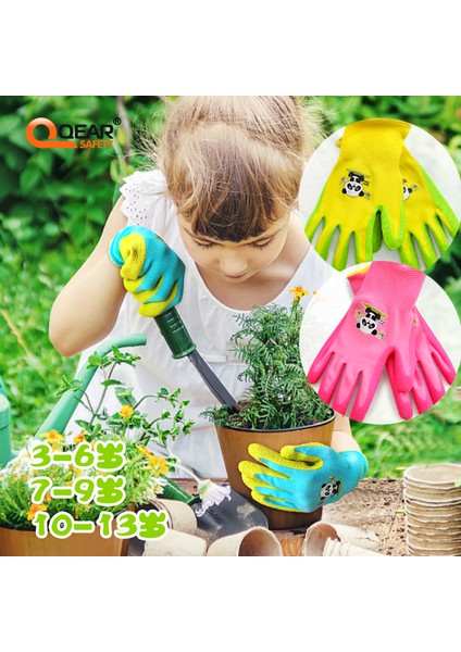 Yeşil Stil S Beden Çocuklar Küçük Çocuk Genç Bahçe Güvenlikli Kauçuk Kaplı Eldivenler, Kendin Yap, 3-12 Yaş Arası, Avuç Içi Doğal Lateks Kaplı (Yurt Dışından) fiyatları