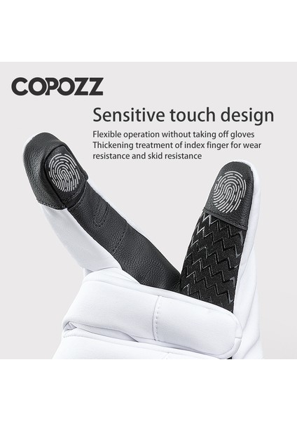 Beyaz Stil Xl Boyutu Copozz Kış Kayak Eldiveni Hipora Diyafram 3m Thinsulate Snowboard Eldiveni Termal Sıcak Dokunmatik Ekran Kayak Eldiveni Erkek Kadın (Yurt Dışından) indirimleri