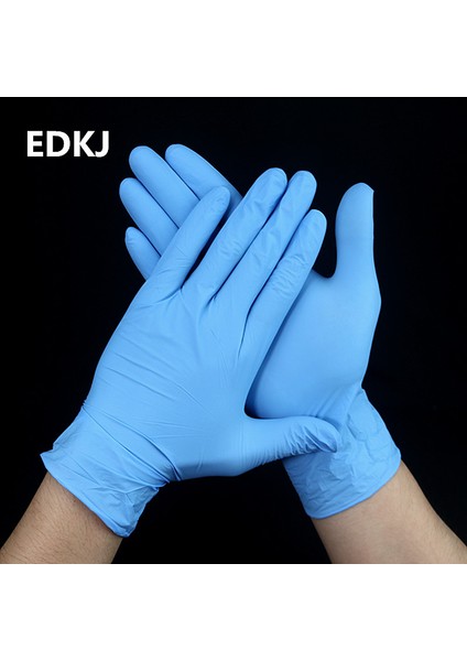 Siyah 50 Adet Tarzı M Boyutu 100 Adet Siyah Nitril Eldiven Güzellik Saç Boyama Eldiveni Kauçuk Lateks Eldiven Deney Nitril Dövme (Yurt Dışından)