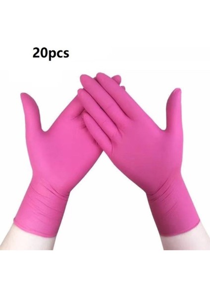 20 Adet Tarzı S Beden Tek Kullanımlık Nitril Eldiven Xs Alerjiye Uygun Koruyucu Güvenlik Eli Eldivenleri Iş Mutfak Bulaşık Yıkama Mehak Siyah Eldivenler (Yurt Dışından)