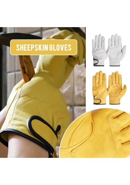 Bir Stil Xl Boyutu Koyun Derisi Iş Eldiveni Kaynak Güvenlik Koruma Eldiveni Bahçe Güvenlik Spor Motosiklet Sürücü Aşınmaya Dayanıklı Eldiven (Yurt Dışından) fiyatları