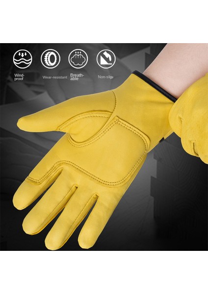 Bir Stil Xl Boyutu Koyun Derisi Iş Eldiveni Kaynak Güvenlik Koruma Eldiveni Bahçe Güvenlik Spor Motosiklet Sürücü Aşınmaya Dayanıklı Eldiven (Yurt Dışından) modelleri