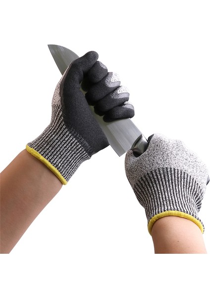 6 Çift Tarzı M Boyutu Suya Dayanıklı Kesilmeye Karşı Eldiven Hppe Antik Kesim Seviye 5 Nitril Kumlu Koruyucu Eldiven Güvenlik Iş Bahçe Mutfak Nitril Eldiven (Yurt Dışından) indirimleri