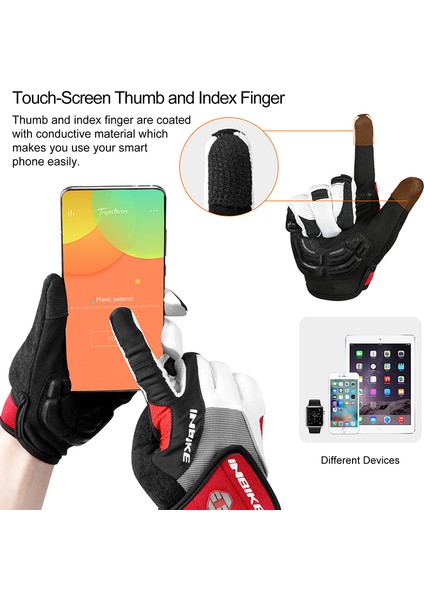 19806 Siyah Stil Xl Boyutu Inbıke Tam Parmak Bisiklet Eldivenleri Dayanıklı Mtb Bisiklet Eldivenleri Sürüş Açık Motosiklet Aksesuarları Dokunmatik Ekran Yastıklı IF239 (Yurt Dışından) indirimleri