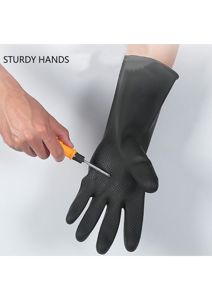 A6 Stili Iş Güvenliği Eldiveni Kauçuk Eldiven Ağır Hizmet Kimyasal Dirençli Asit Yağ Dayanıklı Koruyucu Eldiven Mutfak Aksesuarları (Yurt Dışından) fırsatları