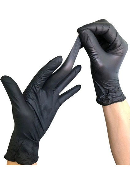 Siyah 50PCS Stili S Beden Tek Kullanımlık Nitril Eldiven Vinil Lateks Kauçuk Ücretsiz Mutfak Spa Güzellik Iş Bahçe Gıda El Eldiveni Siyah Pembe Boyut x (Yurt Dışından) indirimleri