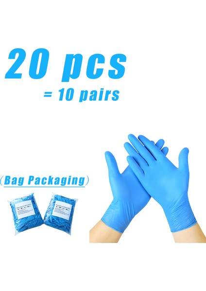 Mavi- 20 Adet Stil Xs Boyutu Pembe Nitril Tek Kullanımlık Eldiven Lateks Içermez Xs Küçük Kadın Kız Çocuk Ev Temizliği Salon Vinil Eldiven Siyah Tozdan Arındırılmış (Yurt Dışından)
