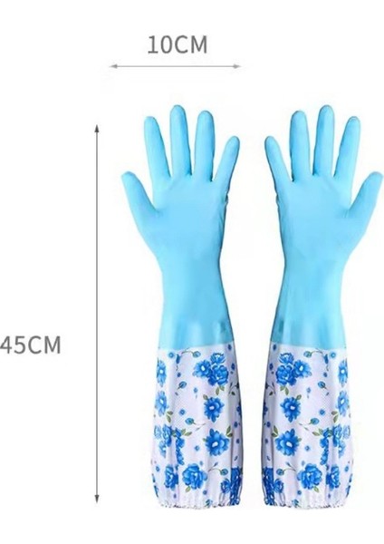 Renk 2 Stili M Boyutu Ev Işleri Mutfak Bulaşık Eldiveni Lateks Malzeme Su Geçirmez Kaymaz Dayanıklı Eldiven Moda Desen Ev Temizlik Malzemesi (Yurt Dışından) modelleri
