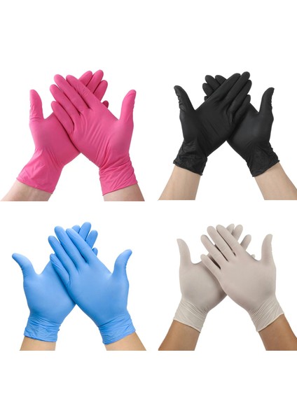 Beyaz 50 Adet Tarzı M Boyutu 50 Adet Tek Kullanımlık Nitril Eldiven Su Geçirmez Alerjiye Uygun Mutfak Bahçe Ev Temizlik Eldiveni Pembe Siyah (Yurt Dışından) fiyatları