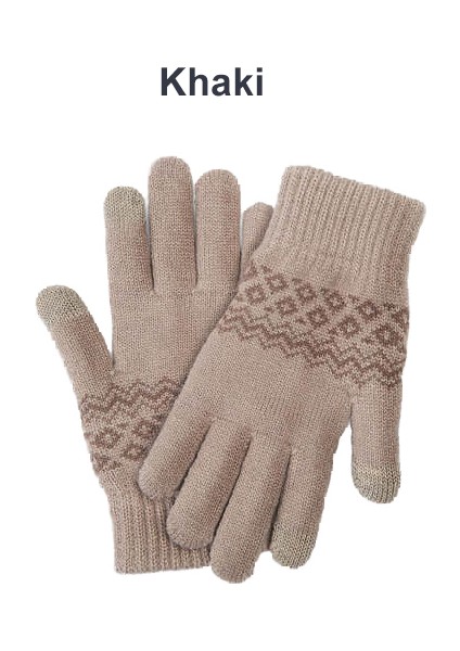 Haki Tarzı Youpin Fo Parmak Dokunmatik Ekran Eldiven Kadınlar Için Eldiven Erkekler Kış Sıcak Kadife Eldiven Telefon Için Doğum Günü Noel Hediyesi (Yurt Dışından)