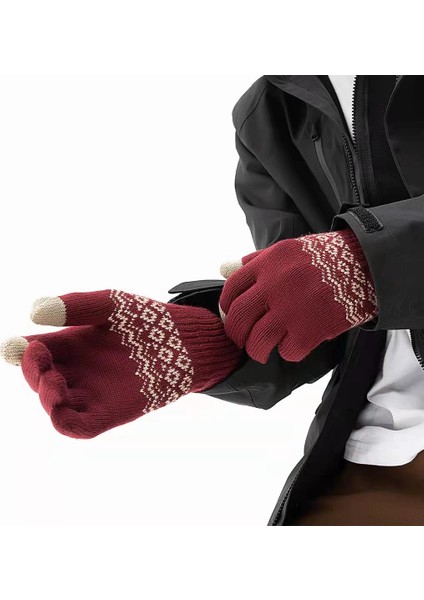 Haki Tarzı Youpin Fo Parmak Dokunmatik Ekran Eldiven Kadınlar Için Eldiven Erkekler Kış Sıcak Kadife Eldiven Telefon Için Doğum Günü Noel Hediyesi (Yurt Dışından) indirimleri