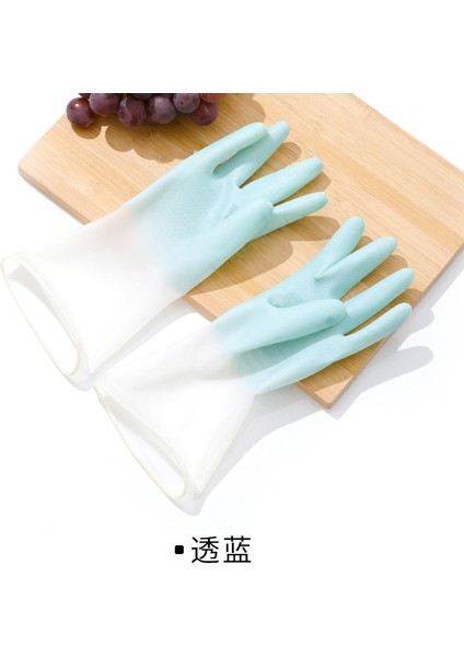 Mavi Stil S Beden Silikon Temizlik Eldiveni Bulaşık Yıkama Temizlik Eldiveni Sünger Bulaşık Yıkama Sünger Kauçuk Eldiven Temizlik Araçları (Yurt Dışından)