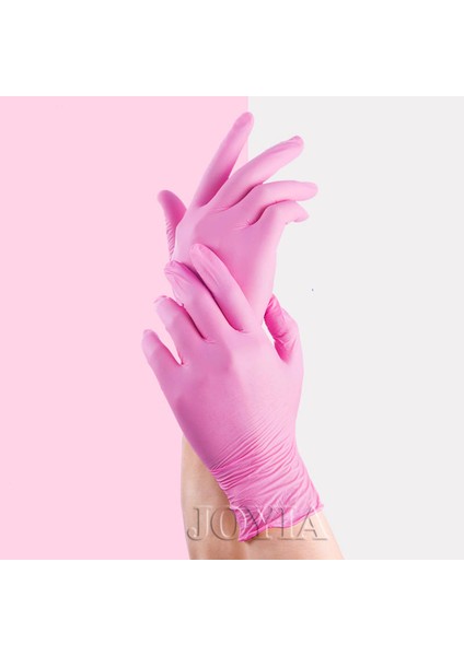 Yeşil - 100 Adet Stili L Boyutu Pembe Nitril Tek Kullanımlık Eldiven Lateks Içermez Xs Küçük Kadın Kız Çocuk Ev Temizliği Salon Vinil Eldiven Siyah Tozdan Arındırılmış (Yurt Dışından)