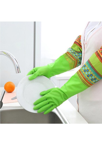 No.4 Stili Mutfak Elastik Uzun Kollu Temizlik Eldiveni ve Kadife Sıcak Eldiven Ev Su Geçirmez Bulaşık Eldiveni Ghmy (Yurt Dışından) modelleri