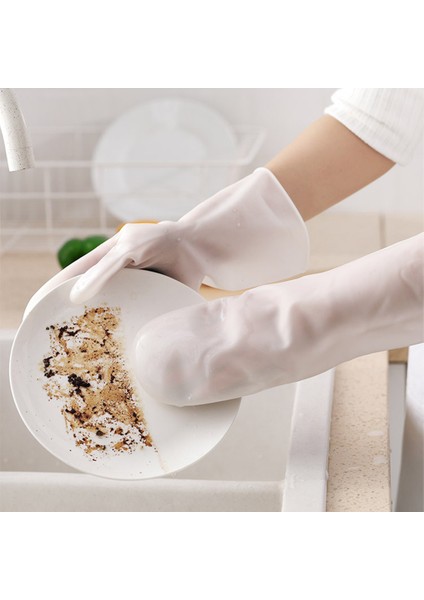 Kırmızı Stil 31X14CM Yeniden Kullanılabilir Silikon Eldiven ile Yıkama Fırçası, Isıya Dayanıklı Evde Bulaşık Yıkama Temizlik Eldiveni Mutfak Araçları Silikon Eldiven (Yurt Dışından)